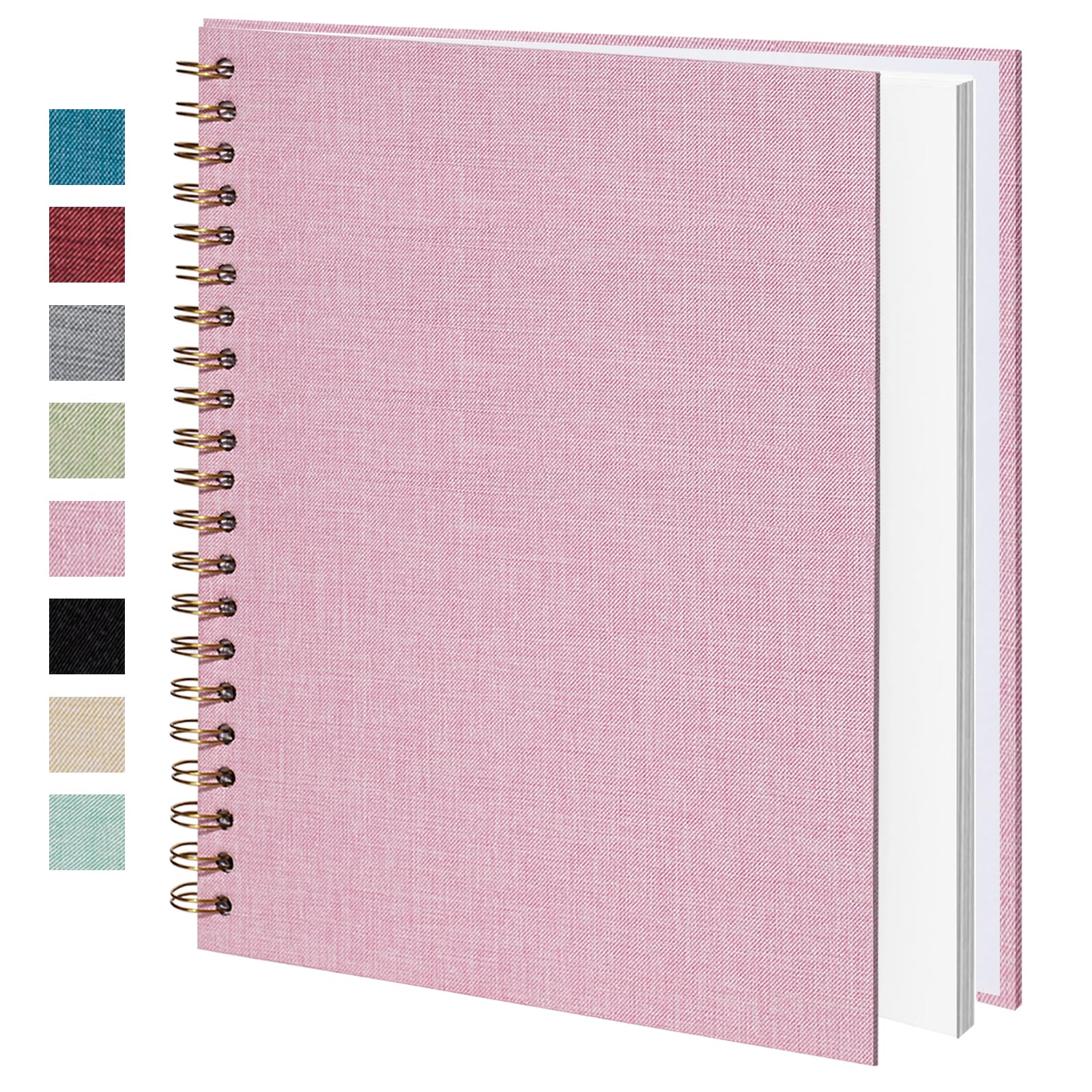 Scrapbook 28x20.5 CM Linen Photo Album Kraft White Pages Memory Book for Wedding, Baby, Family, Graduation, Travel & Vacation Memories