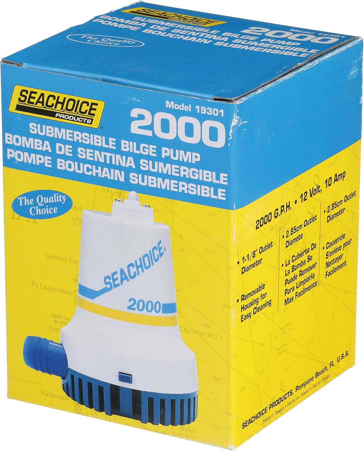 Seachoice Submersible 2,000 GPH Bilge Pump