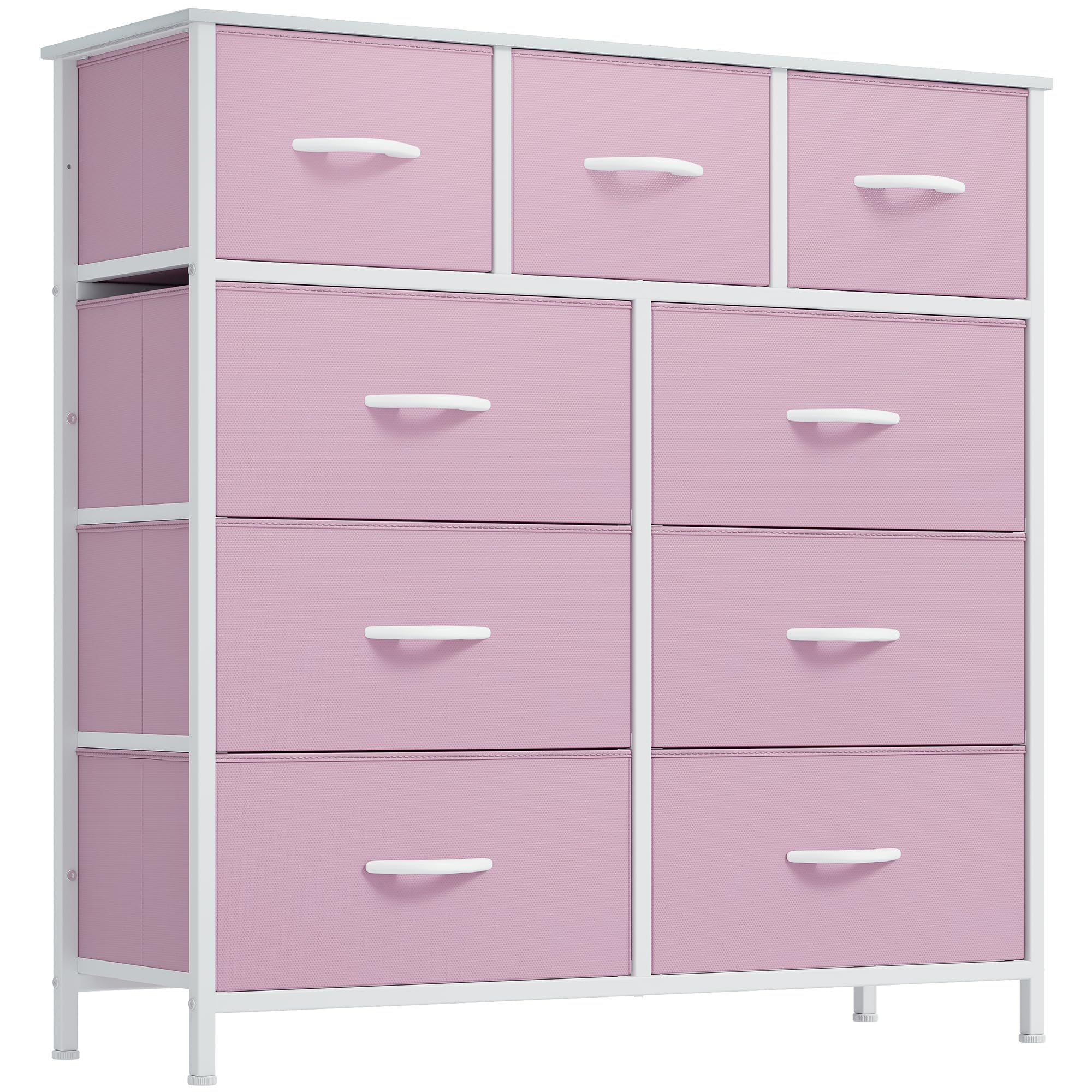 YITAHOME Dresser for Bedroom with 9 Drawers, Fabric Storage Dresser, Closet Dresser & Chest of Drawers for Living Room, Closets - Sturdy Steel Frame, Wooden Top & Easy Pull Fabric Bins