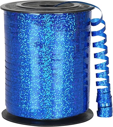 OMISELIO Cinta rizadora azul, cinta azul de 500 yardas, cinta rizadora para envolver regalos, cinta de globos, cuerda de globos, cinta rizada, cinta