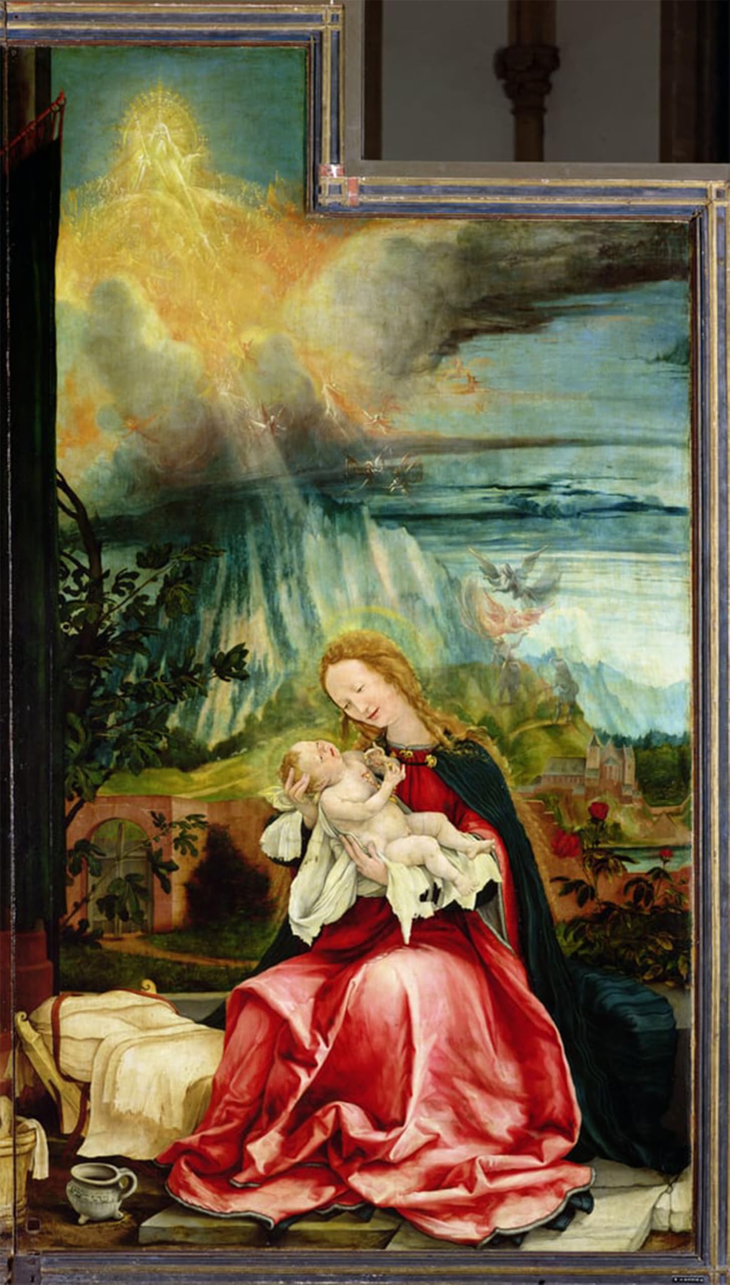 SERENDIPITP Vintage Wall Art Canvas Nordic Poster Canvas Print Picture the Nativity From the Isenheim Altarpiece by Matthias Grünewald Wall Art Poster for Home Decor 60x90cm