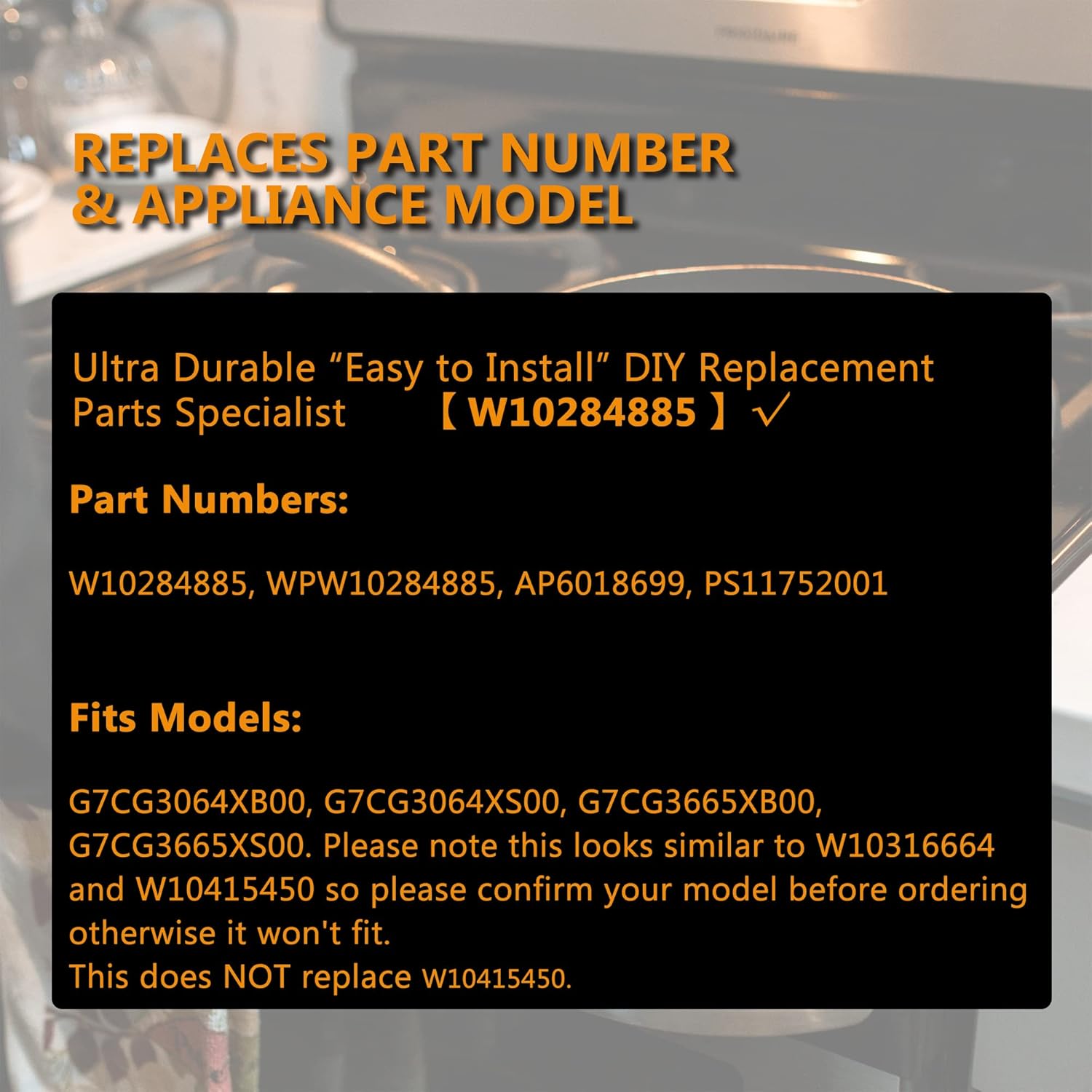 W10284885 Stove Knob Gas Control Assembly Compatible with Whirlpool Range Oven Burner Accessories Replacements Part WPW10284885 AP6018699 PS11752001 (5PCS)