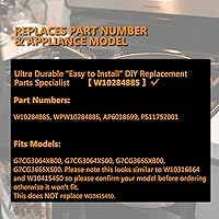 Vista 4 de W10284885 Perilla de estufa de control de gas Asamblea compatible con Whirlpool Range Accesorios de quemador de horno, pieza de repuesto WPW10284885