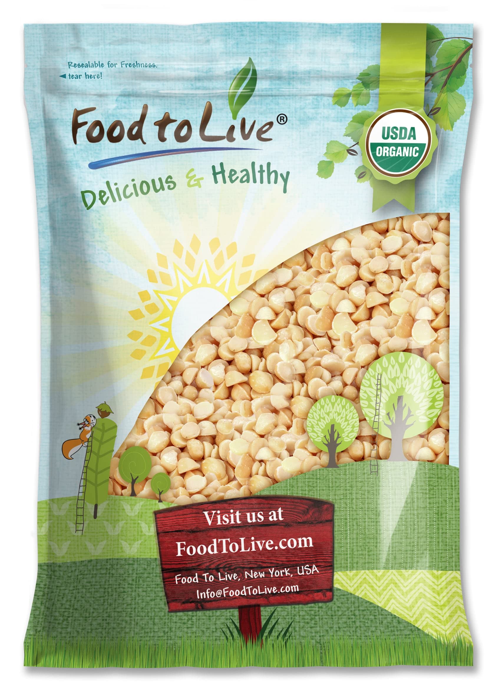Food to Live Organic Macadamia Nut Halves & Pieces, 8 Pounds – Non-GMO, Raw, Shelled, Unsalted, Kosher, Vegan, Bulk. Keto Snack. Source of Healthy