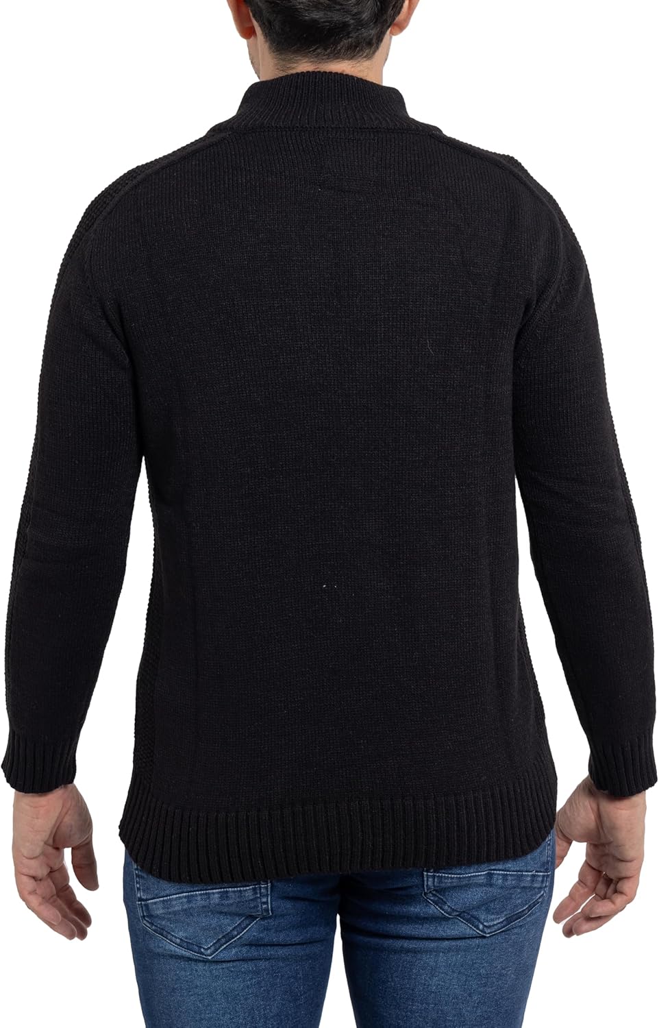 X RAY Mens Quarter Zip Pullover Sweater, Slim Fit Knit Long Sleeve Polo Quarter Zip Pullover Golf Sweatshirt for Men