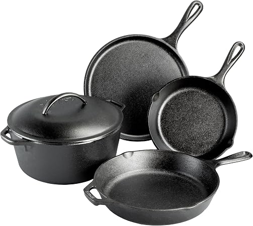 Lodge Cast Iron Set - 5-Piece Set - Pre-Seasoned Kitchen
