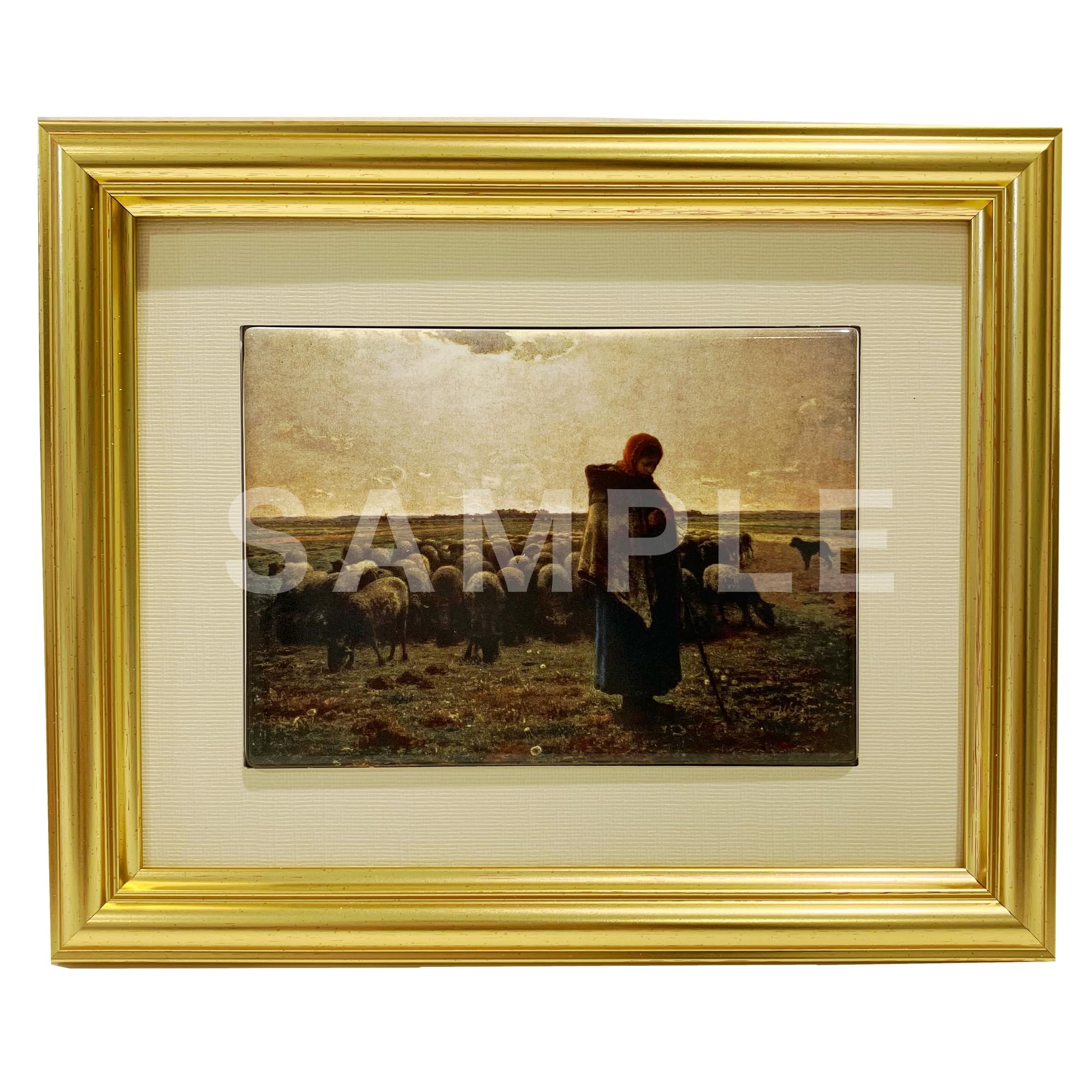Amazon.co.jp: 大塚国際美術館 陶板 額装品A ｢羊飼いの少女｣ ミレー