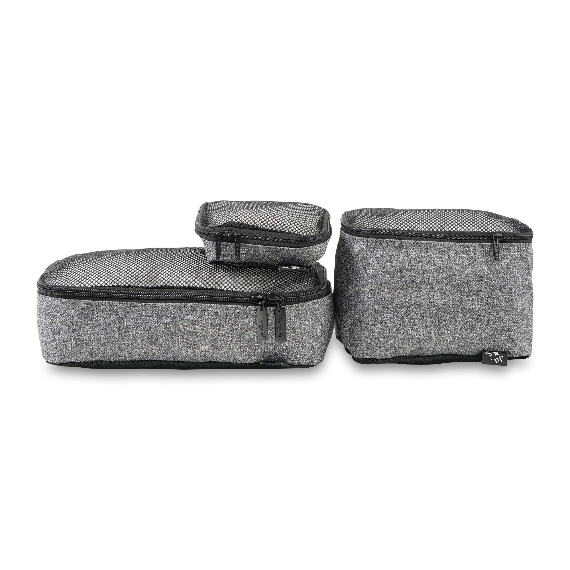 JuJuBeBe Organized Three Bag Set Onyx Collection, Gray Matter