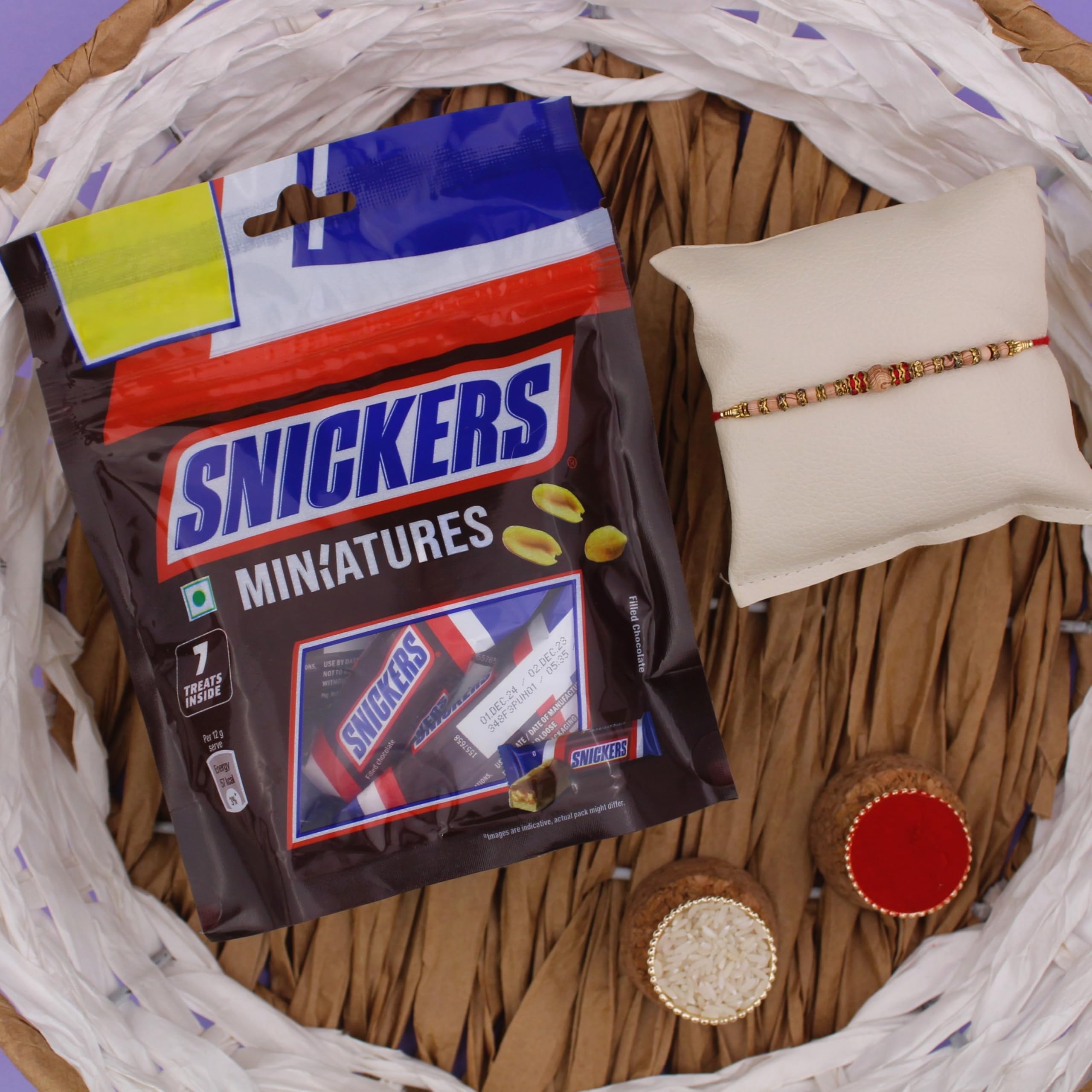 SFU E Com Peanut Chocolate Assortment And Rakhi Bundle Sweet Bonds, Sweet Treats | Rakhi Chocolate Gift for Brother | Rakhi Chocolate Gift