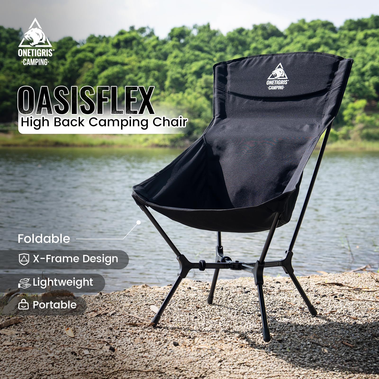 Amazon.com : ONETIGRIS OasisFlex Camping Chair,High Back Folding