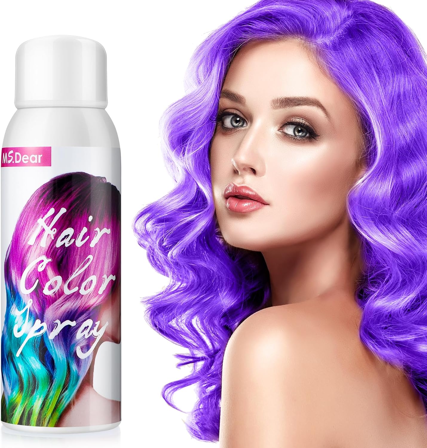 Purple Temporary Hair Colour Spray for Kids Adults, Wash Out Washable
