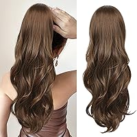Vista 34 de Extensión de cola de caballo rubio, extensión de cola de caballo con cordón de 20 pulgadas para mujeres, extensiones de cabello de cola de caballo
