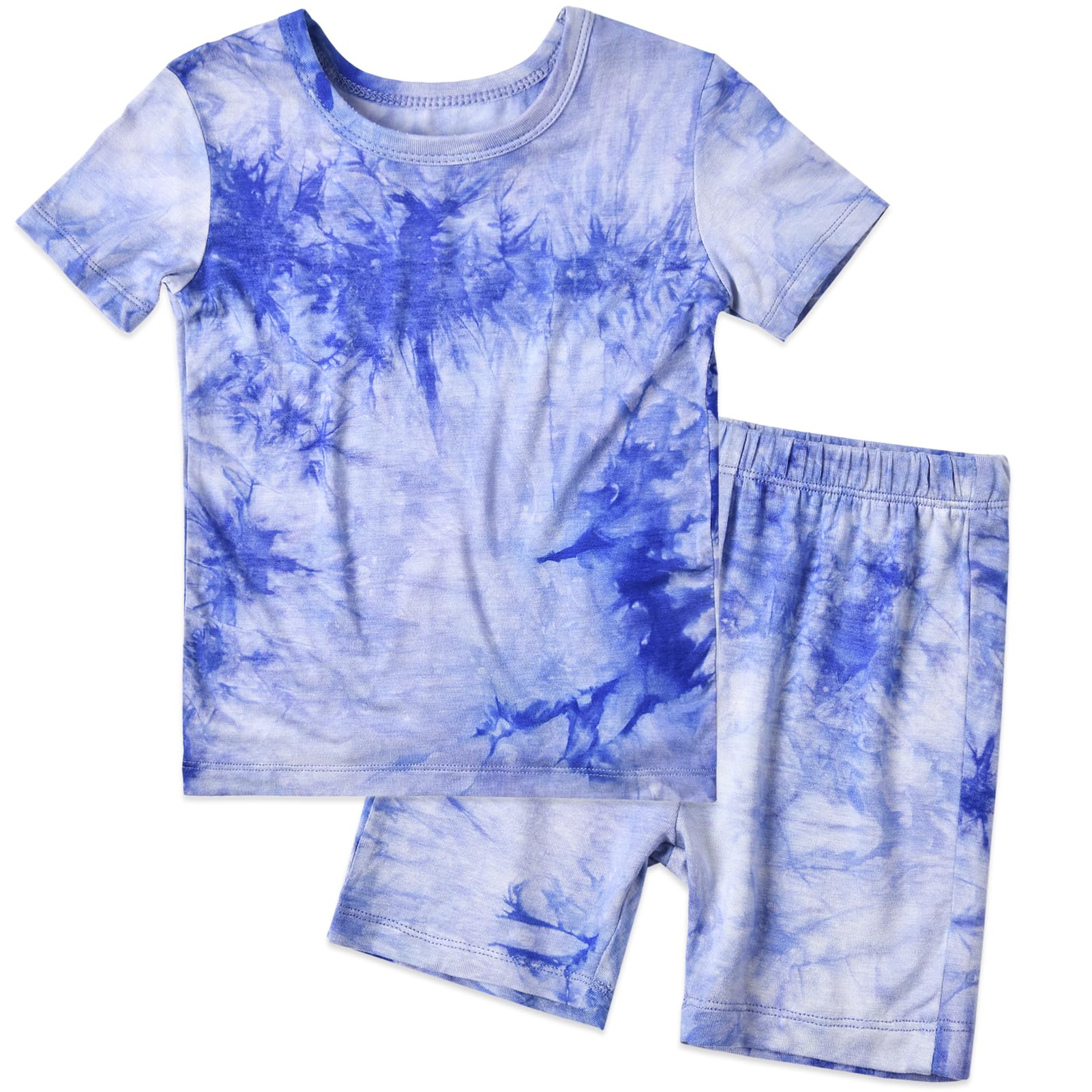 Baby Toddler Summer Short Pajamas Set Viscose Tie Dye Kids 2pcs Cool Sleepwear PJs Set 1-5T