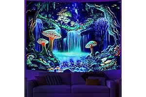 Ameyahud Tapestry: Immerse Yourself in Psychedelic Nature's Embrace