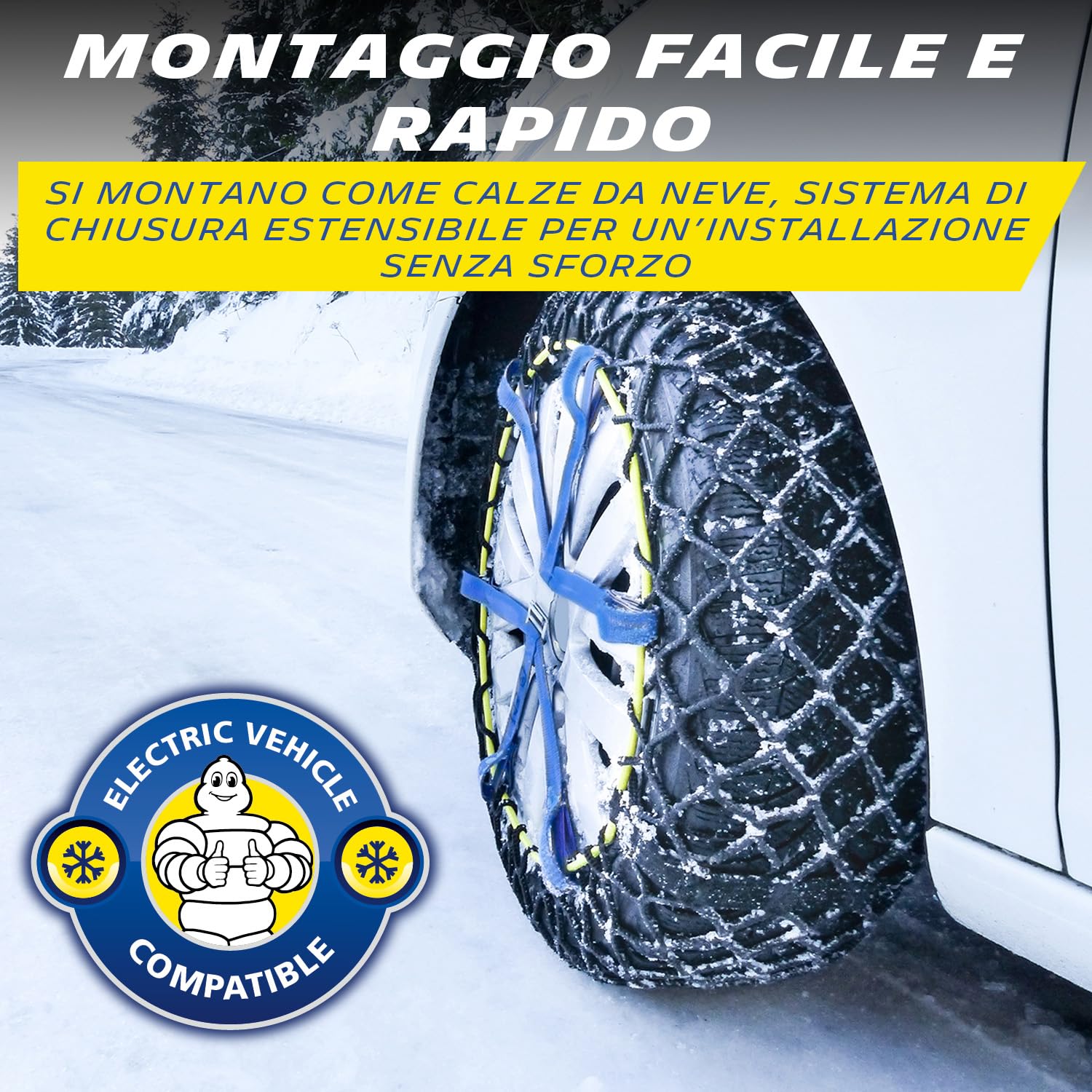 Michelin Easy Grip Evolution Catene calze da neve composite omologate per l’Italia n°EVO 19