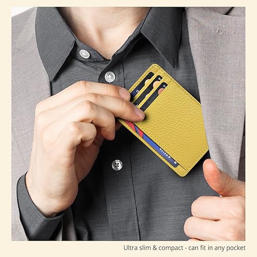 Vista 75 de Oak Leathers Leather Slim Minimalist Wallet for Men & Women RFID Front Pocket Leather Card Holder Wallets