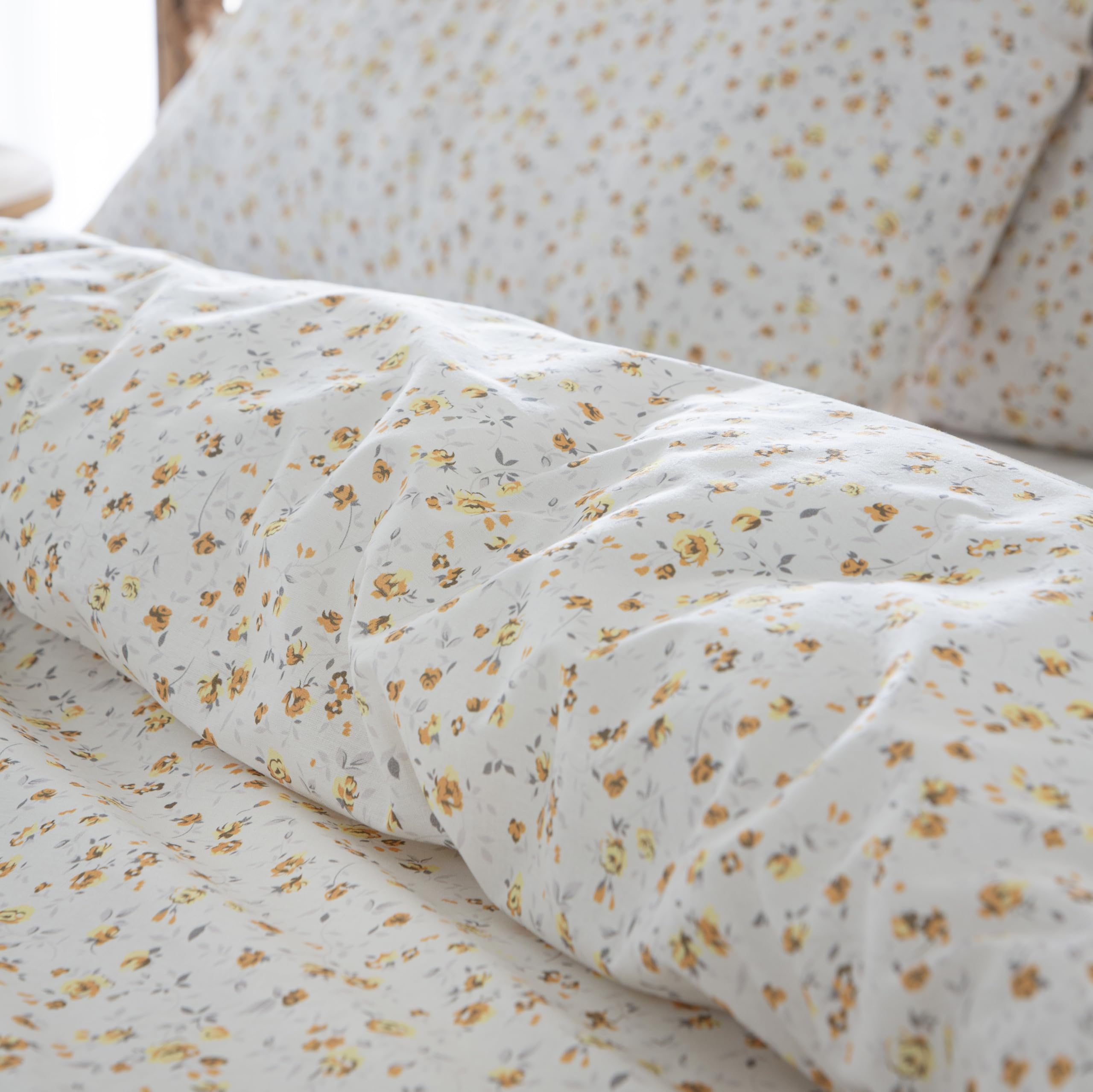 COTTON ARTean Funda Nórdica Cama 150 Algodón NANSA Beige Botones