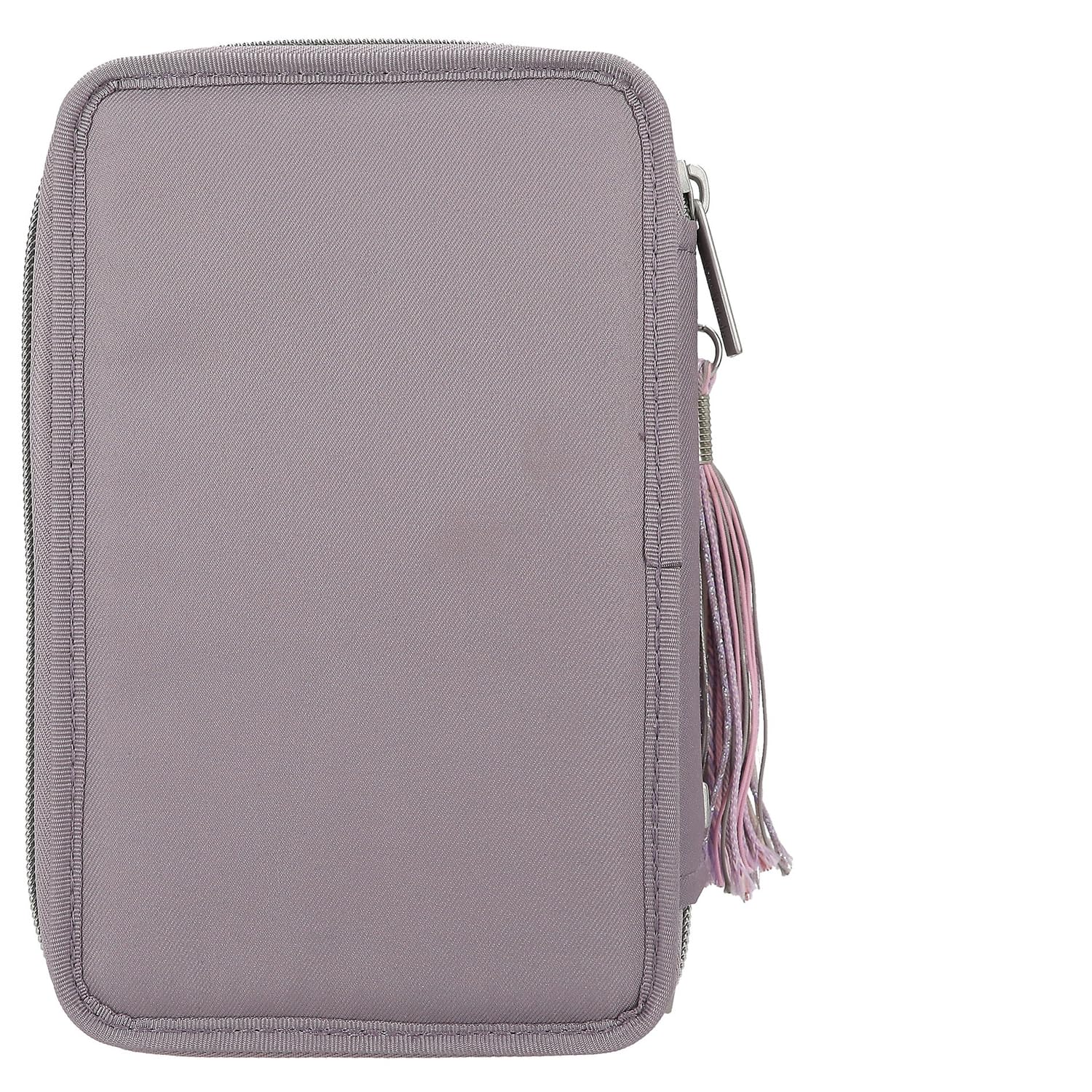 Depesche 13680 Miss Melody Dreamland - Gevulde 3-vaks etui in bessenkleuren, met paardenmotief, etui met kleurpotloden, schaar, liniaal en veel meer