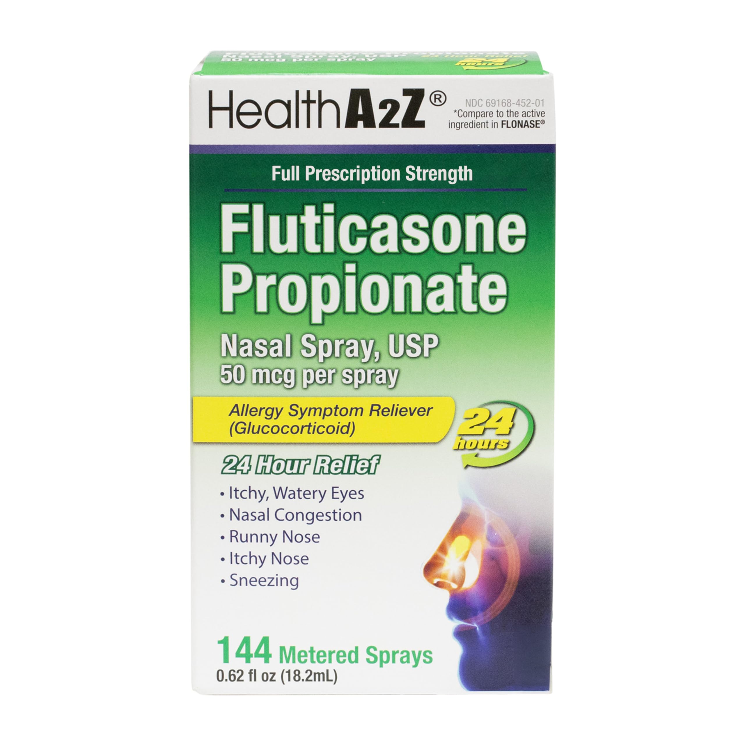 HealthA2Z® Fluticasone 50mcg Nasal Spray, 24-Hr Allergy, 72 Sprays — Amazon image 10