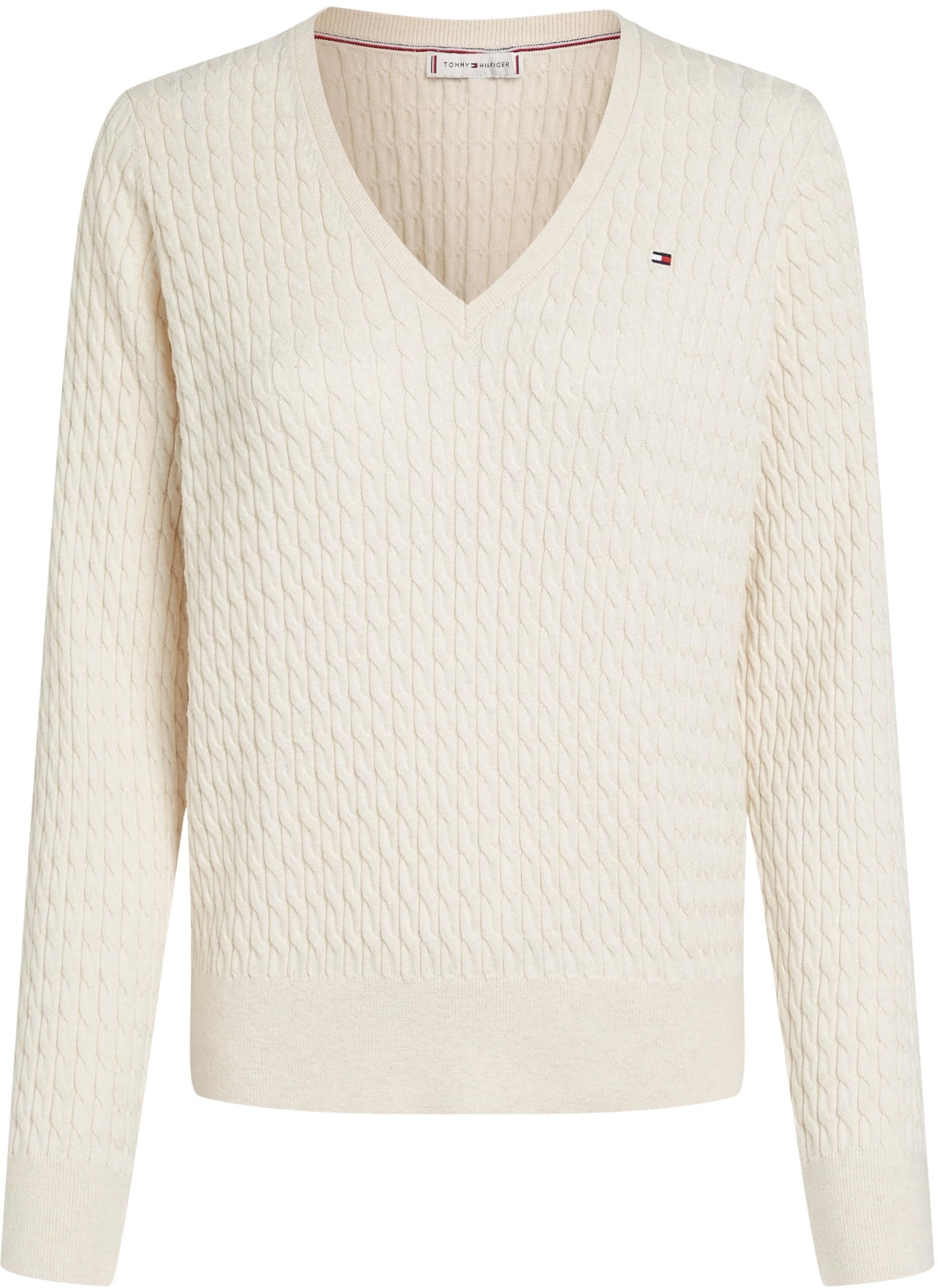 Tommy Hilfiger Co Cable Fine GG V-NK Ls SWT Ww0ww44987 Pull-Over Femme (Lot de 1)