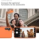 YATWIN Silicone Back Case for Samsung Galaxy A55, Soft-Touch Phone Back Cover for Samsung Galaxy A55 - Orange gallery image