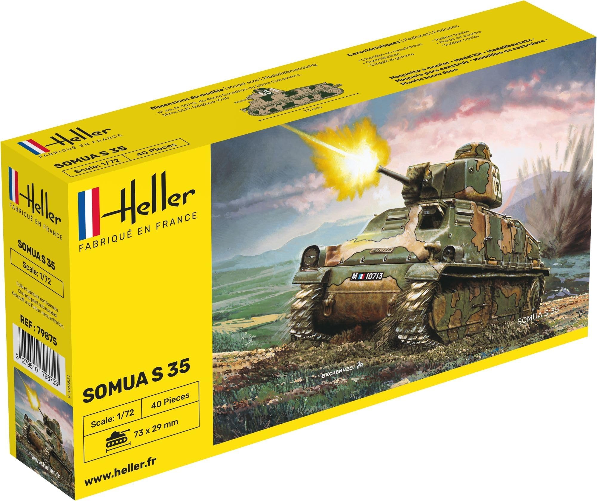 79875 1:72 Scale Somua S35 Model