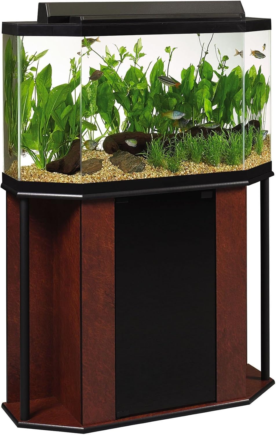 Fluorescent Full Hood 33 Flat Back Hex Aquarium Hoods