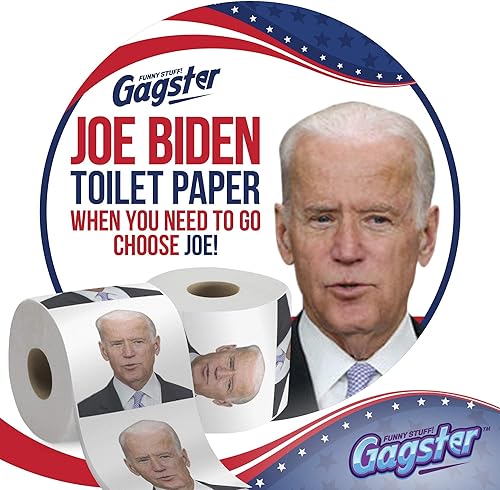 Miniatura 5 de Rollo de papel higiénico con diseño de Joe Biden, papel de 3 capas, 200 hojas en cada rollo, con imagen estampada en cada hoja, idea de regalo