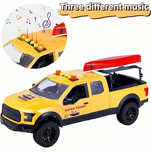 Miniatura 3 de Camión grande de juguete para niños de 4 a 7 años, camioneta de juguete F150 Raptor con luz y música, perfecta para niños de 8 a 12 años.