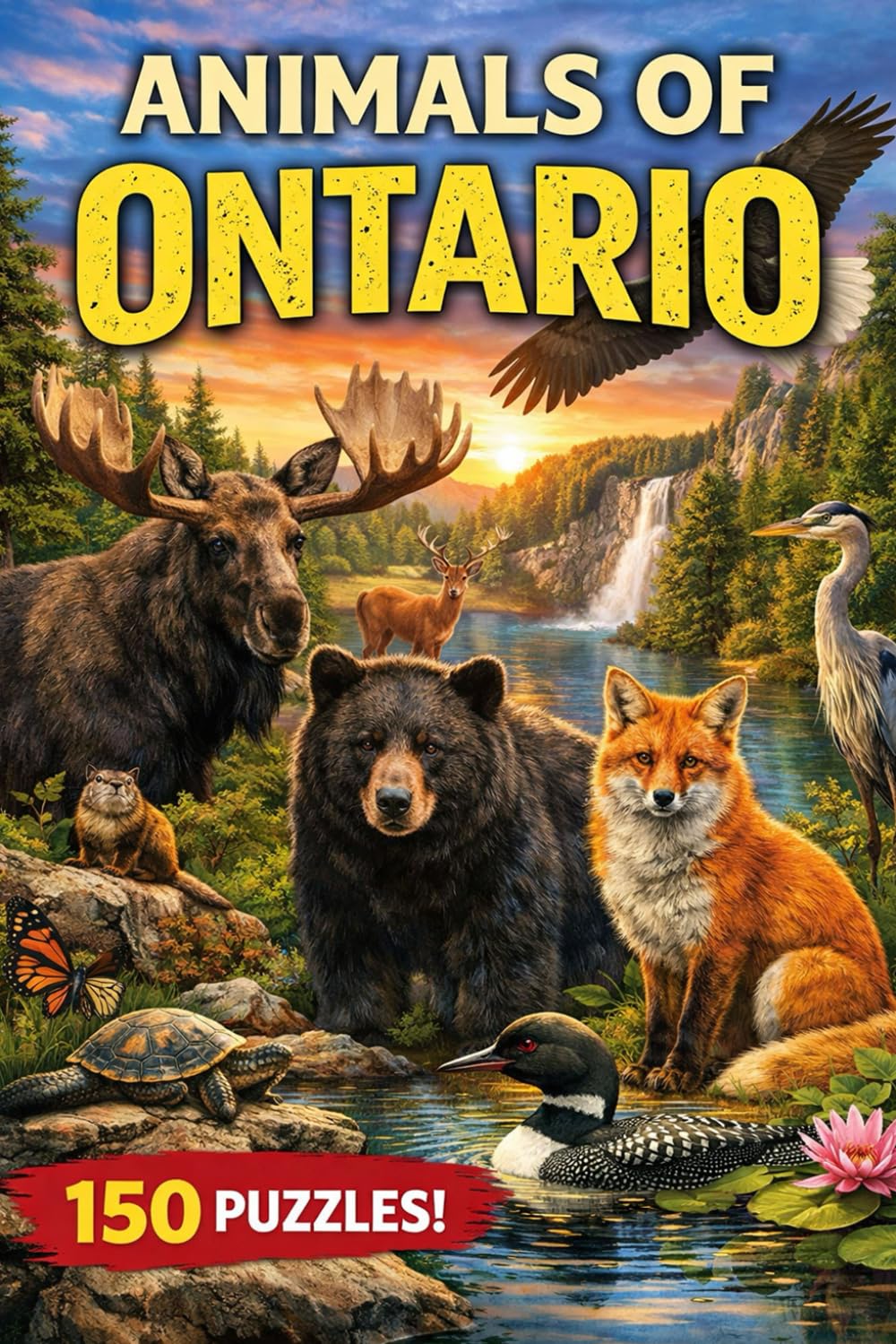Animals of Ontario Word Search: 150 Wildlife-Themed Puzzles (Canadian Wildlife Word Search Series)