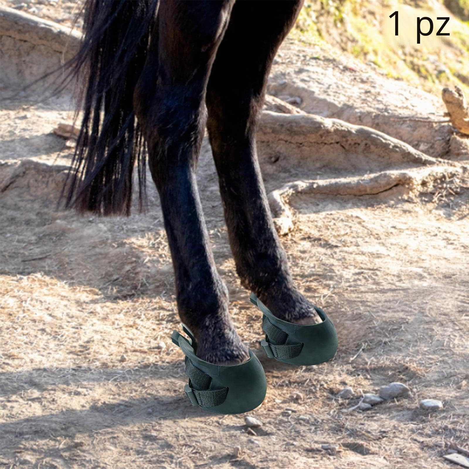 2X Stivali per Zoccoli di Cavallo in Gomma per Proteggere Le Scarpe da Equitazione L