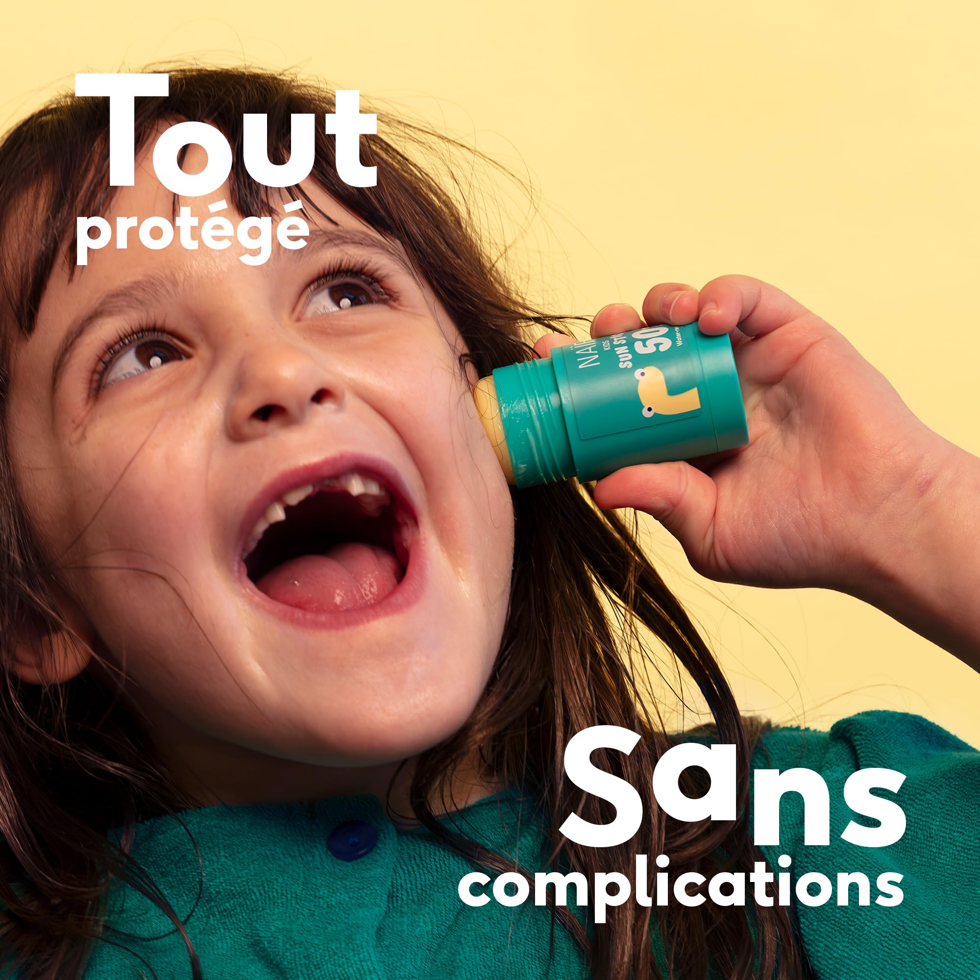 Naïf - Stick solaire pour enfants - FPS 50 - Dès 3 ans - Protection UVA et UVB - Résistant à l'eau - Testé dermatologiquement - Sans microplastiques - Sans parfum– 15 g