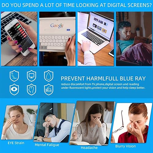 Miniatura 5 de Bsreyeop Lentes bloqueadores de luz azul de gran tamaño para mujeres y hombres, anteojos cuadrados de moda, anteojos de computadora sin receta