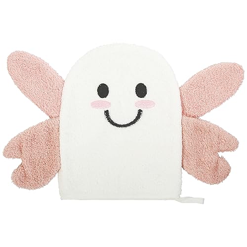 C.R. Gibson BMIT-24246 Cute Butterfly - Manopla de baño para bebé, 100% algodón, género neutro, 6.625 pulgadas de ancho x 7.5 pulgadas de largo,