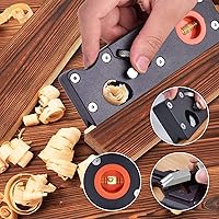 Vista 2 de Plano de esquina de borde de carpintería con localizador auxiliar, plano de mano adecuado para recorte rápido de madera (W/7cuters)