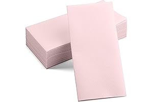 Premium Disposable Linen-Feel Pale Pink Napkins for Elegant Dining and Special Occasions