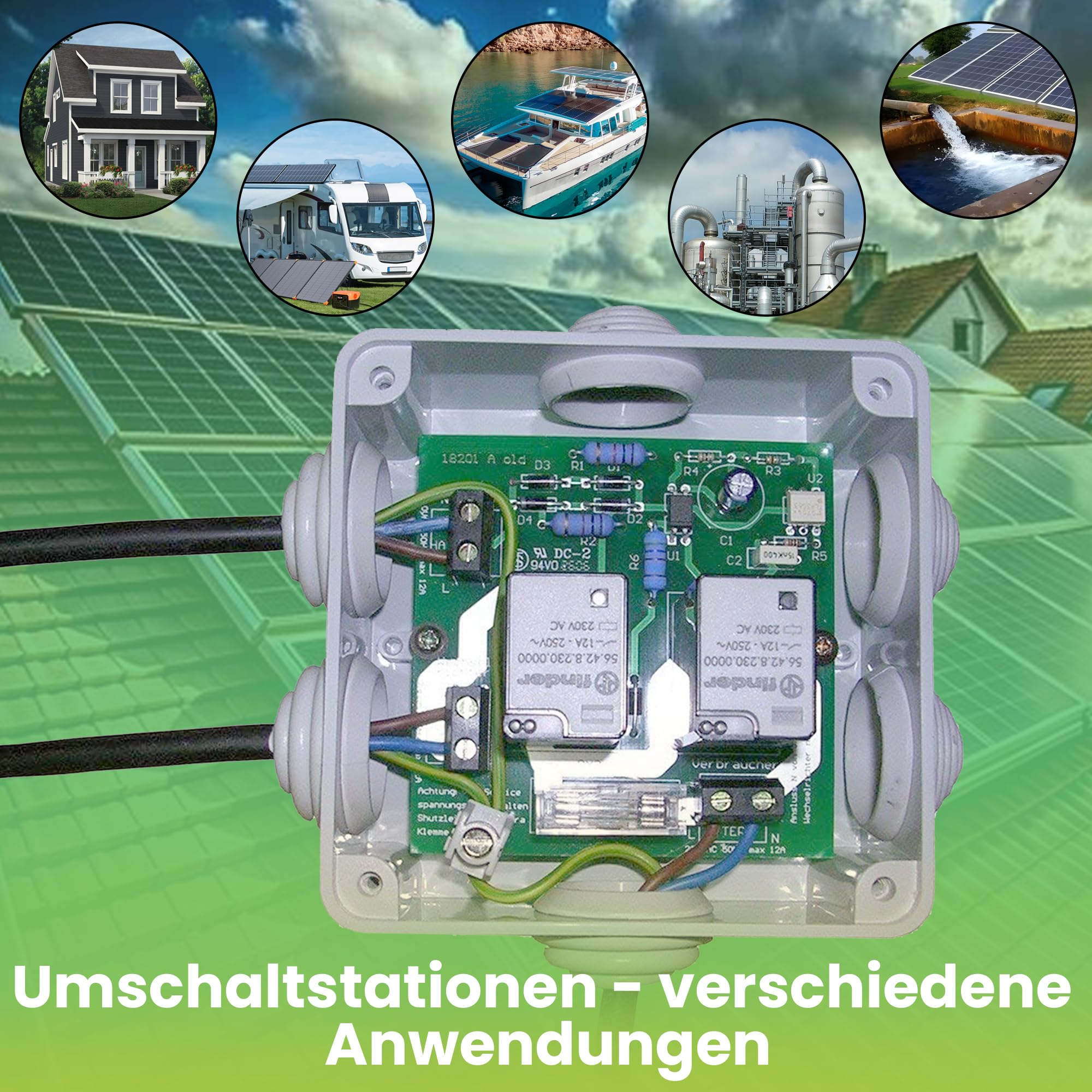 Offgridtec Umschaltstation für Netzvorrangschaltung USV Betrieb US230/12 12A 2700W 230VAC