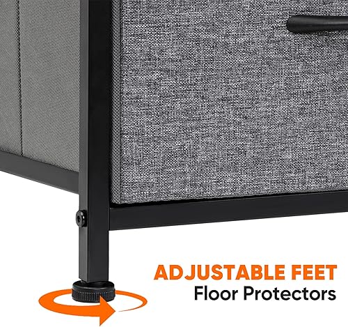 Miniatura 7 de ZENY Cómoda de tela para dormitorio, cómoda de almacenamiento con 6 cajones, cómoda con cubos de tela, organizador de cajones de almacenamiento para