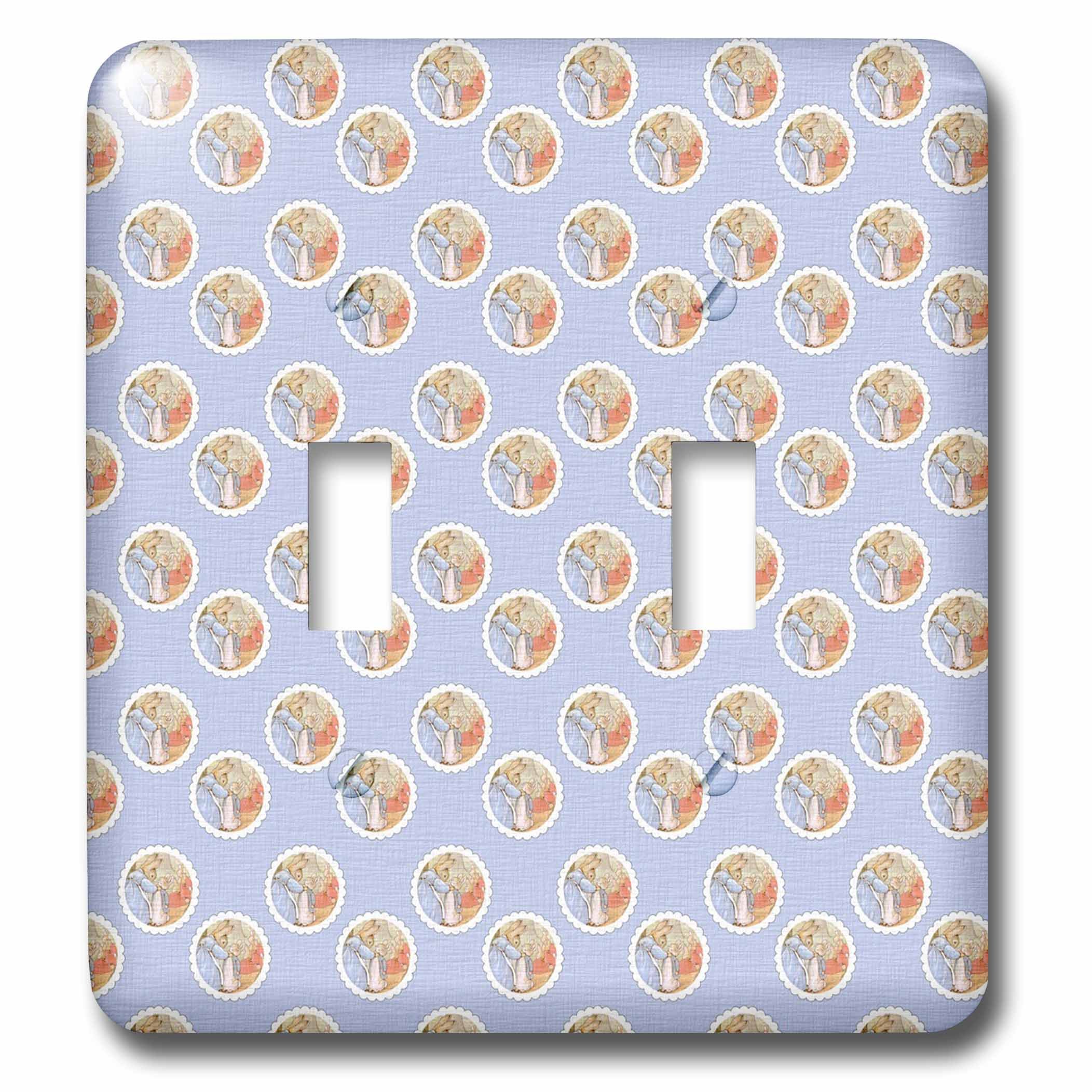 Peter Rabbit double interrupteur vintage pour décorer une chambre d enfant