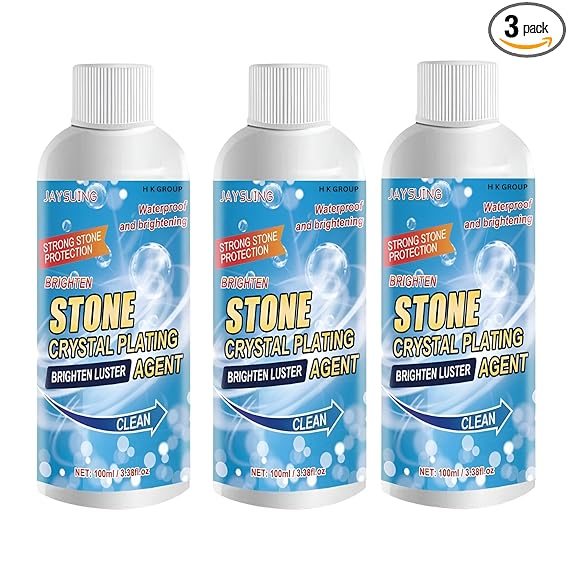 AMBIKA Multi-Surface Stone Stain Remover Cleaner for Marble, Granite & Stone, Marble & Granite Floor Cleaner Help to Remove Stains Grease Grime Water Spots Fingerprints Smudges, 100ml, Pack of 3