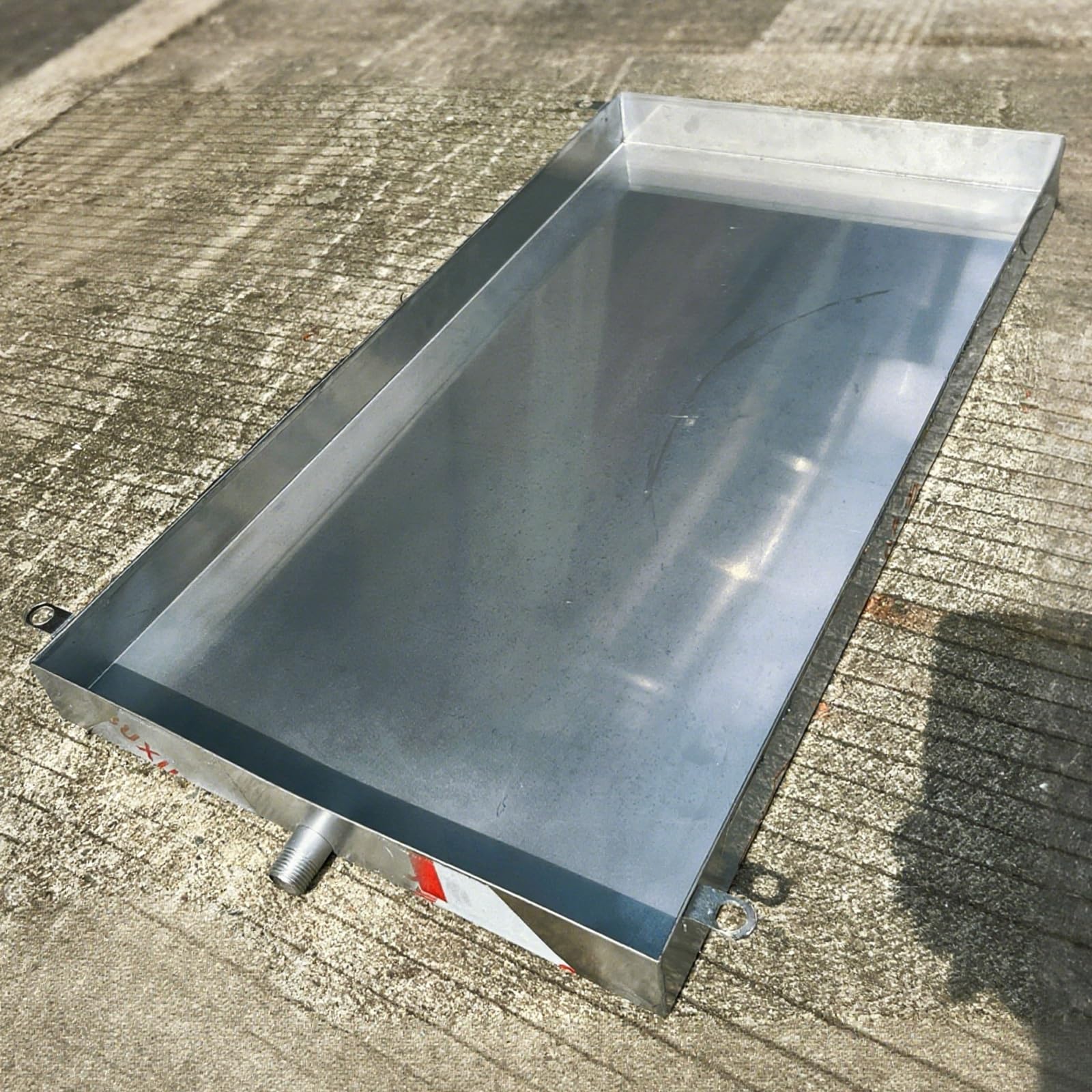 DECAKE Stainless Steel AC Condensate Drain Pan Heavy Duty Air Conditioner Drip for Leak Prevention Compatible with Units to Protect Floors(30x70cm(12x28in))