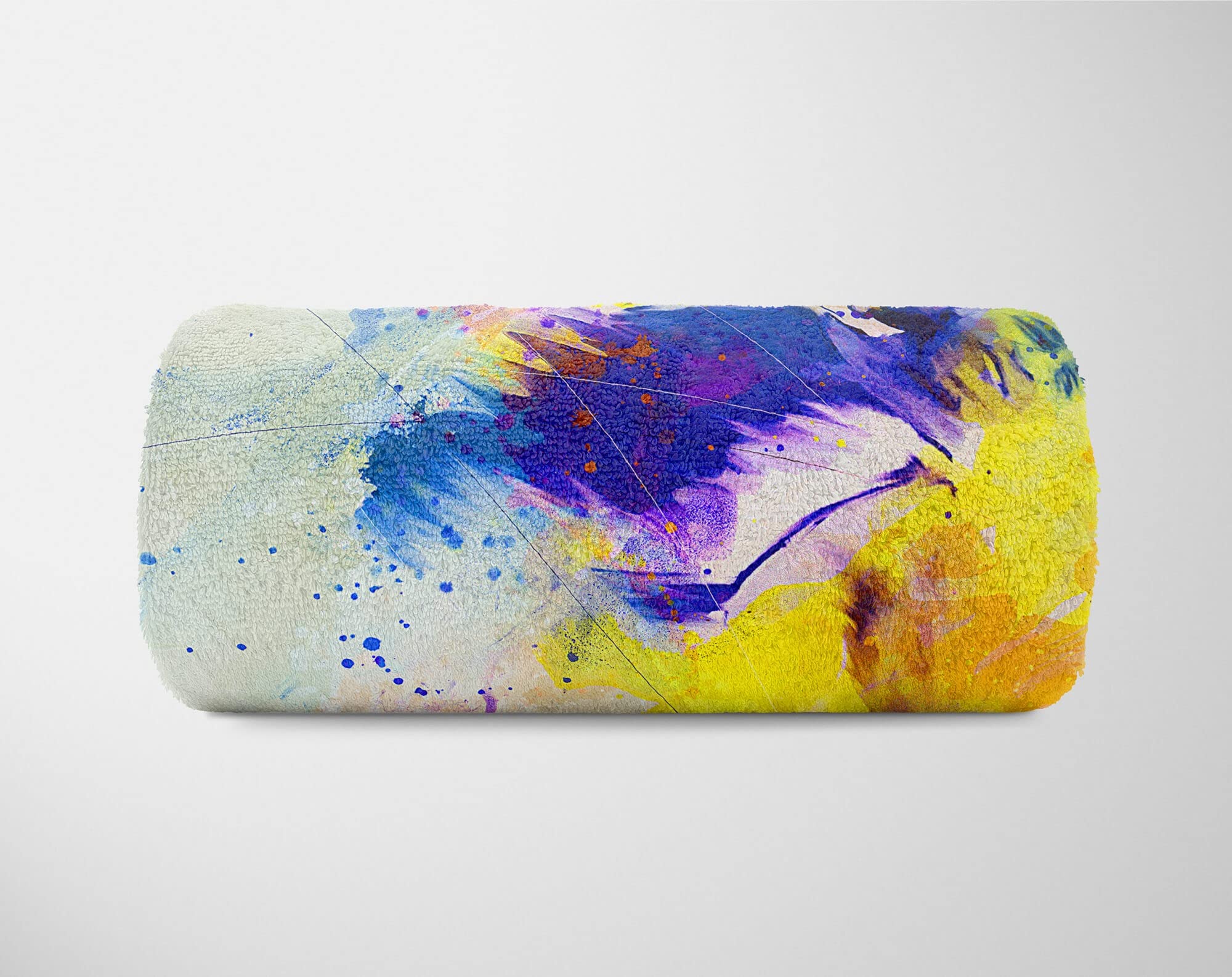 SplashArt Sport Handtuch Strandhandtuch Saunatuch Kuscheldecke Kunstvoll Kugelstoßen SPOR Größe 180 x 130 cm (Tagesdecke - Sherpa Flies)