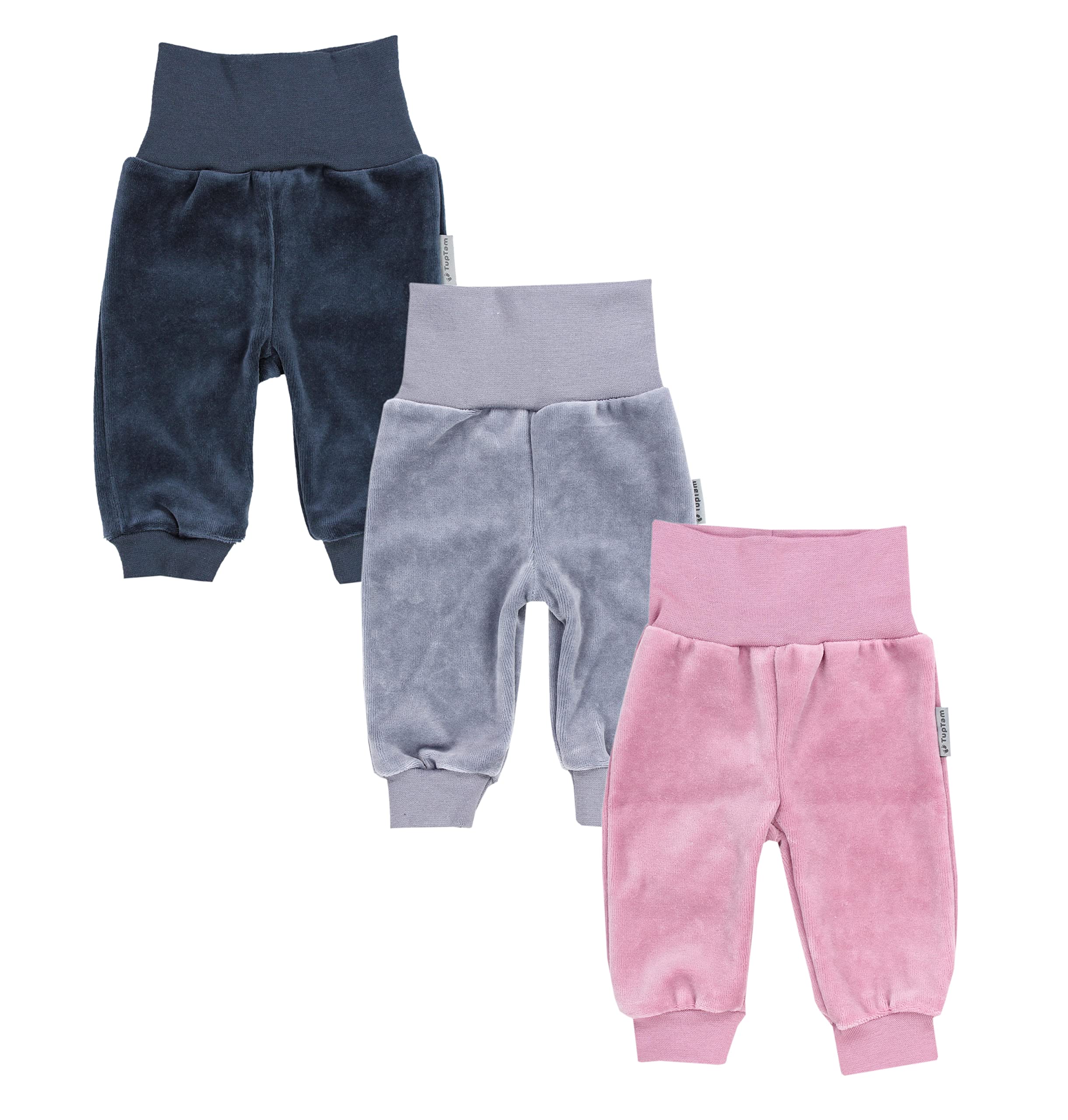 TupTam Pantalones de Bebé para Niñas de Terciopelo. Paquete de 3