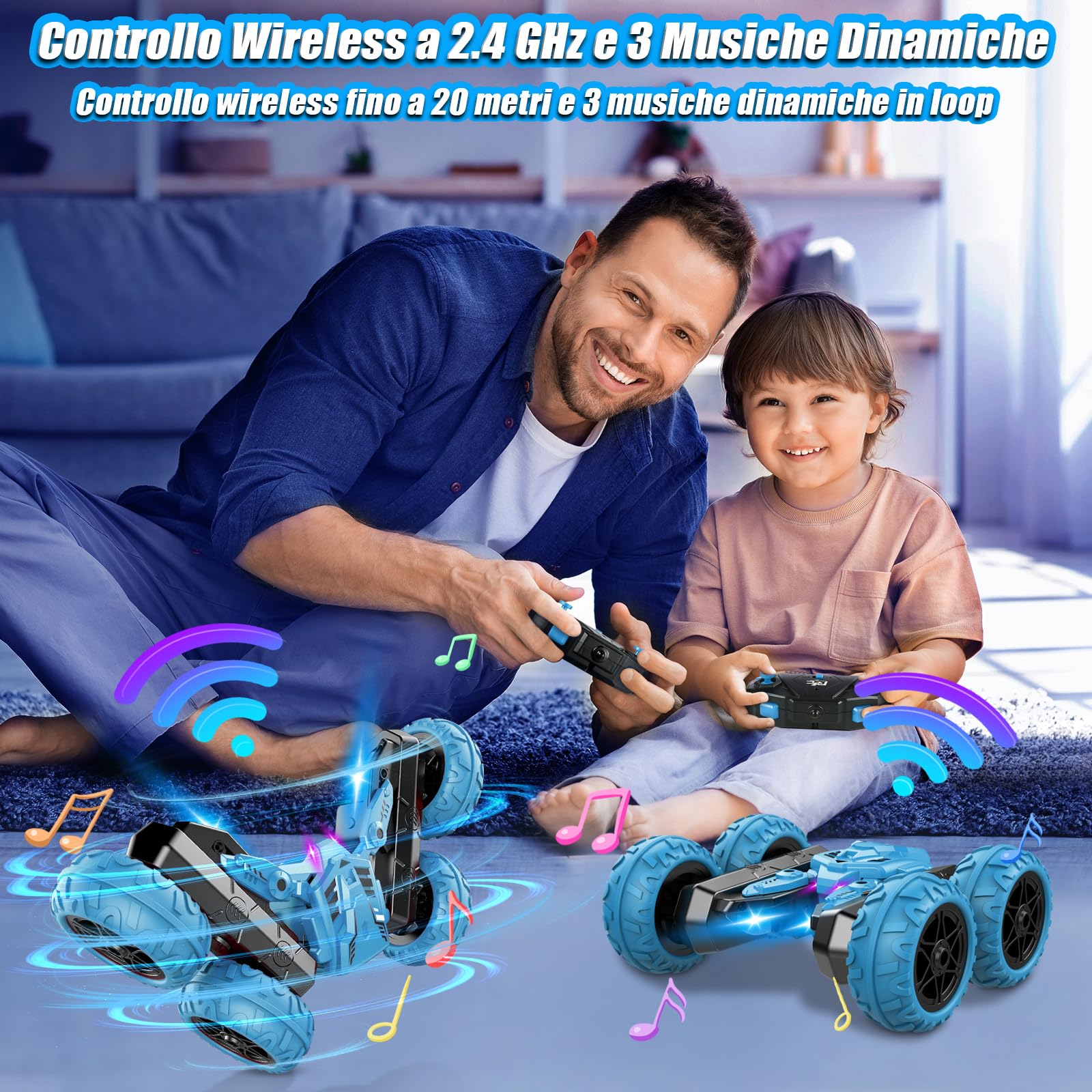 NorthBeland Macchina Telecomandata per Bambini, 4x4 Macchinina Telecomandata Bambino, 360 Macchine Telecomandate con Luci e Musica, Giochi Regalo per Bambina 3 4 5 6 7 8 anni