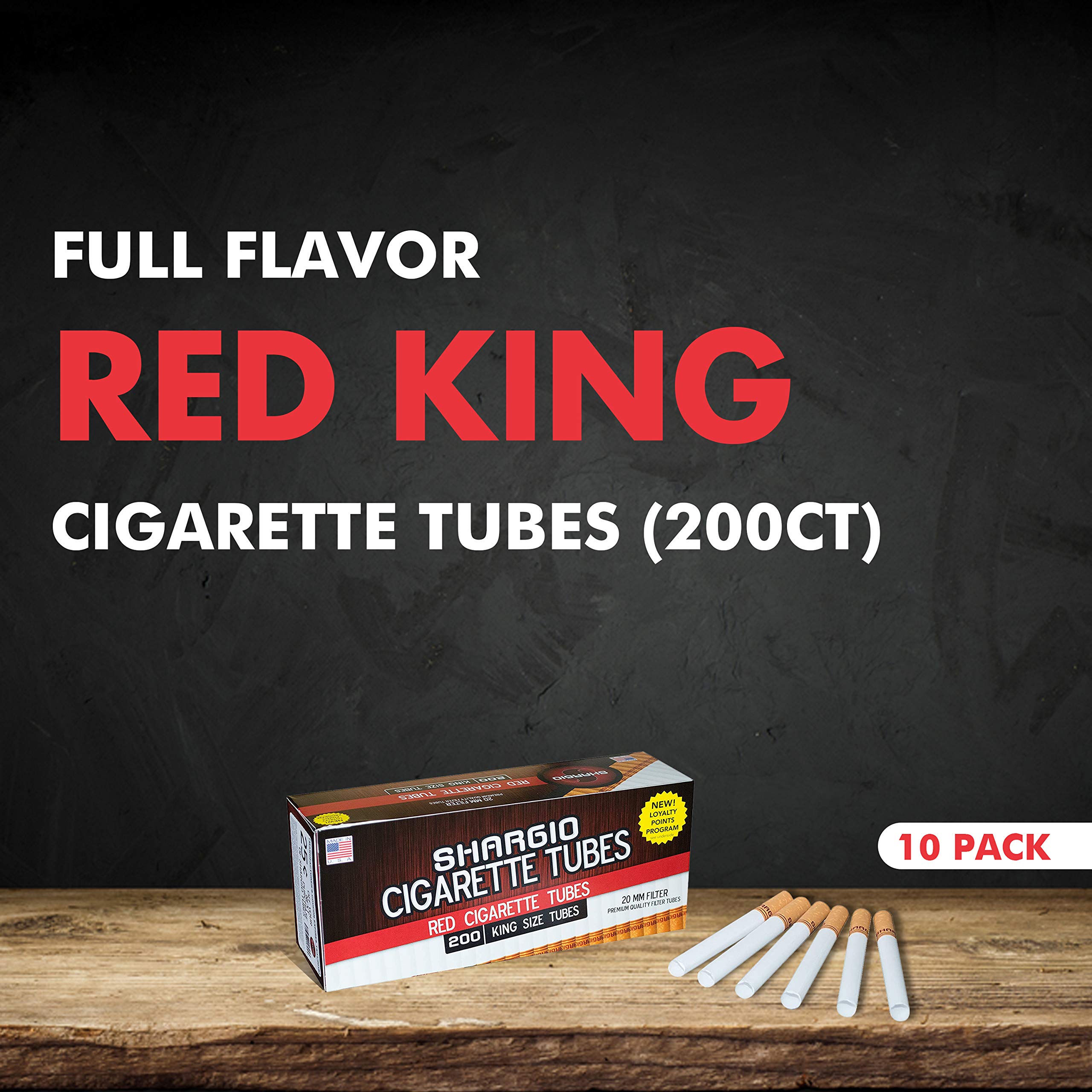 shargio red cigarette tubes Amazon.com: Shargio Red King-Size Filter Tubes 200ct