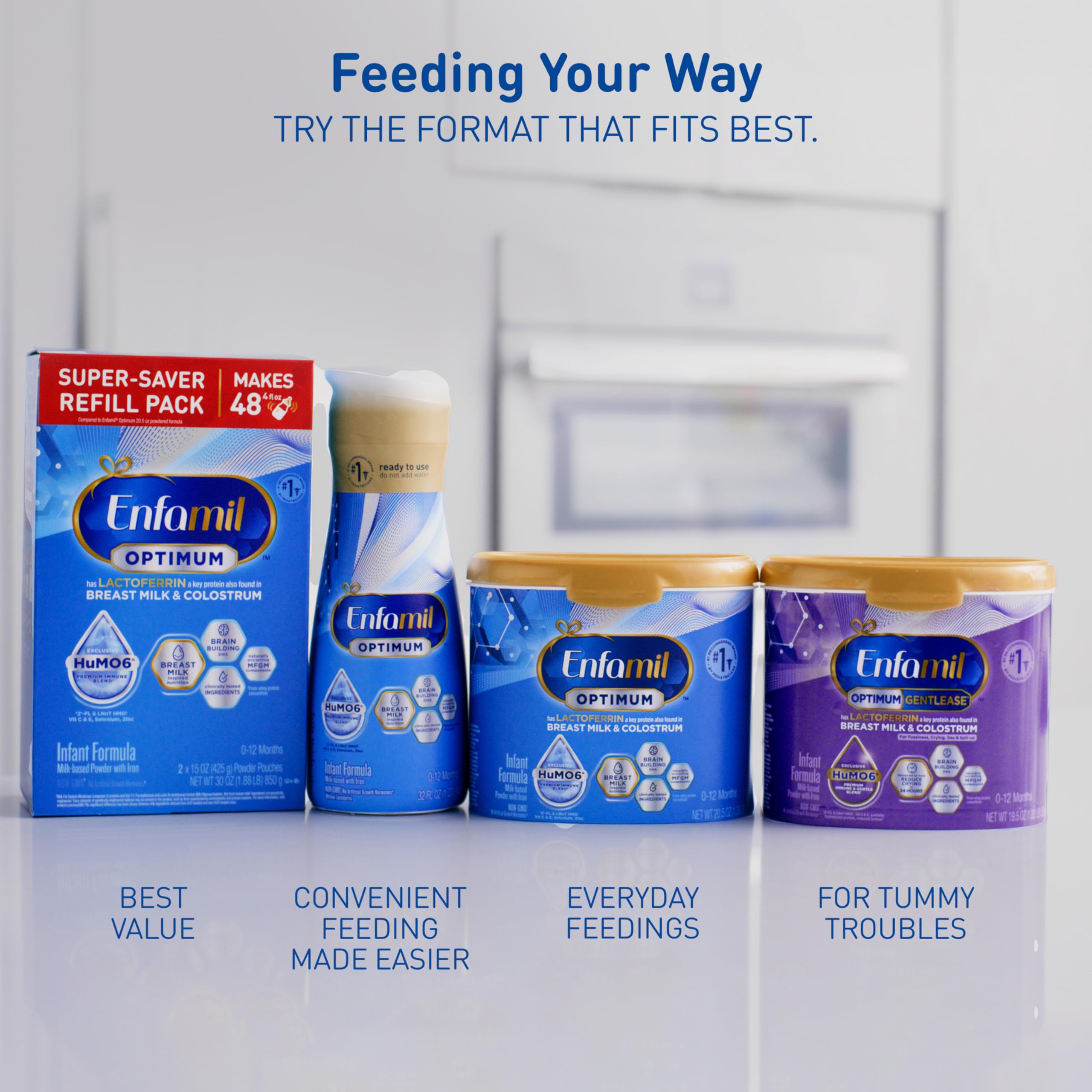 Enfamil Optimum Enspire Our Closest Formula to Breast Milk Immune-Supporting Lactoferrin and Brain-Building DHA Baby Formula 30 Oz Refill product thumbnail 8
