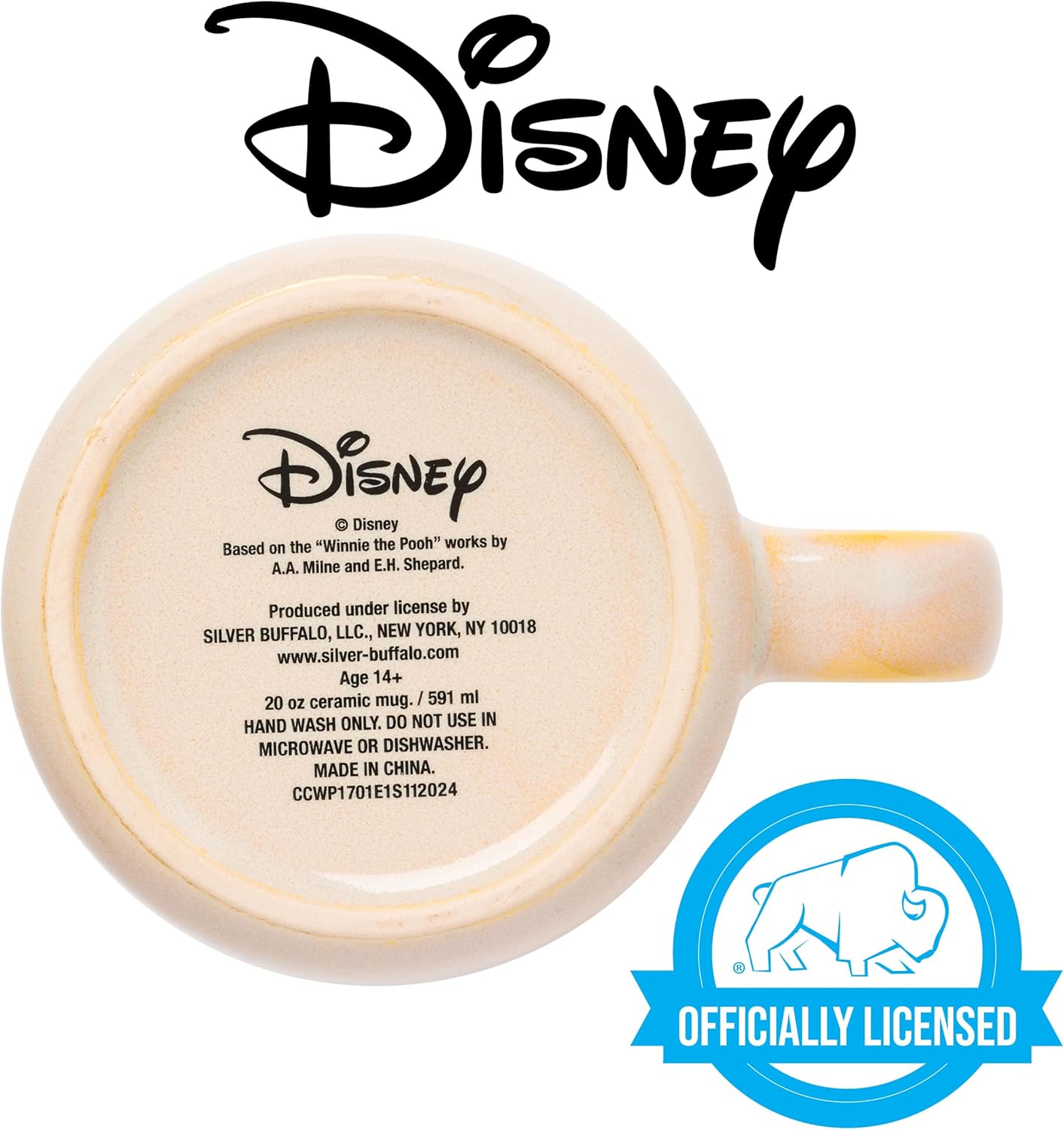 Silver Buffalo Disney Winnie the Pooh “Sweet Like Hunny” Reactive Glaze Ceramic Camper Mug, 20 Ounces - Image 4