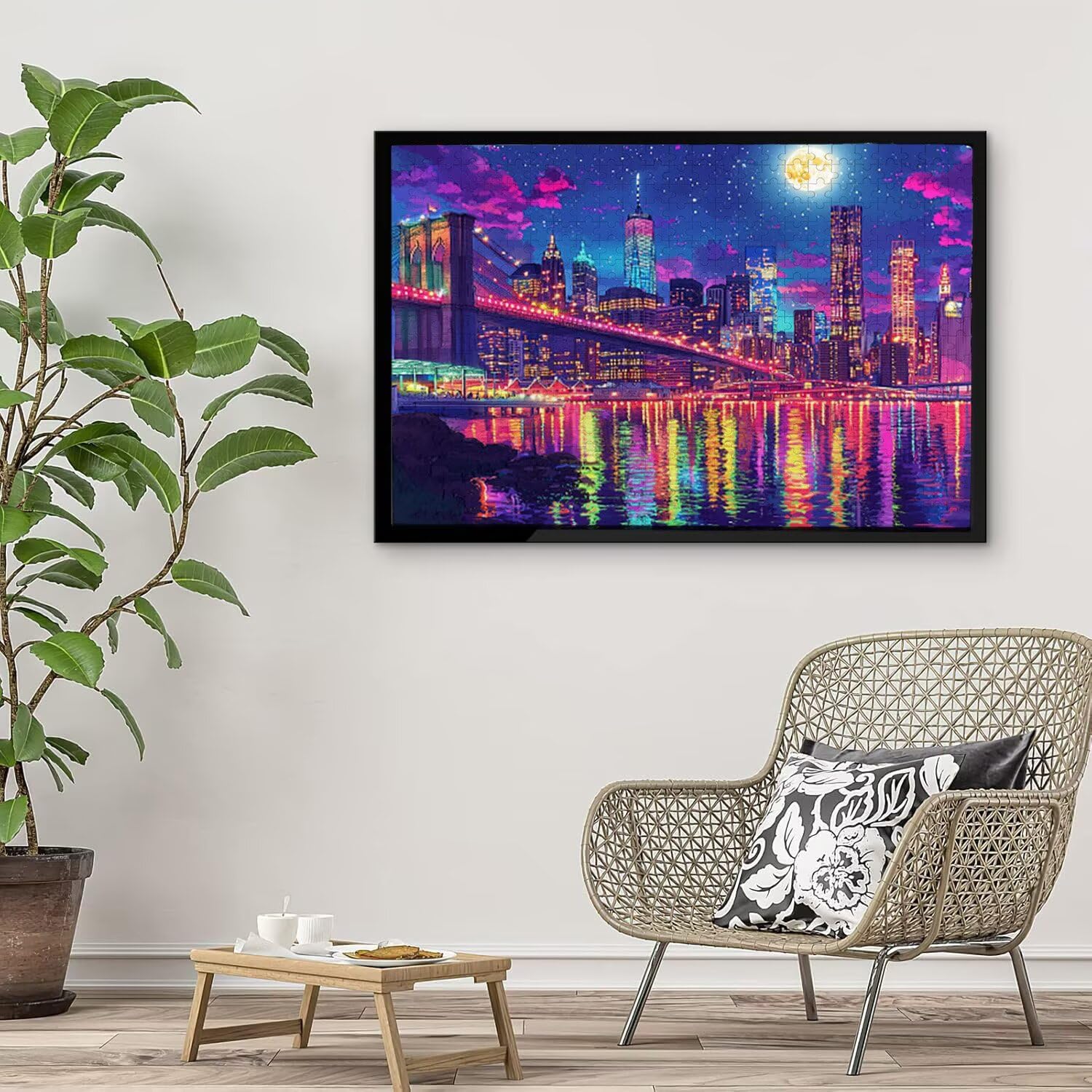 Puzzle in Legno per Adulti 1500 Pezzi | Città Vista notturna| Giocattoli Educativi | Puzzle Adulti E Famiglie Decor | Dimensione Di 87x57cm | Regalo Adultis | Regali Natale (Formato: 34.8x22.8in) o-85