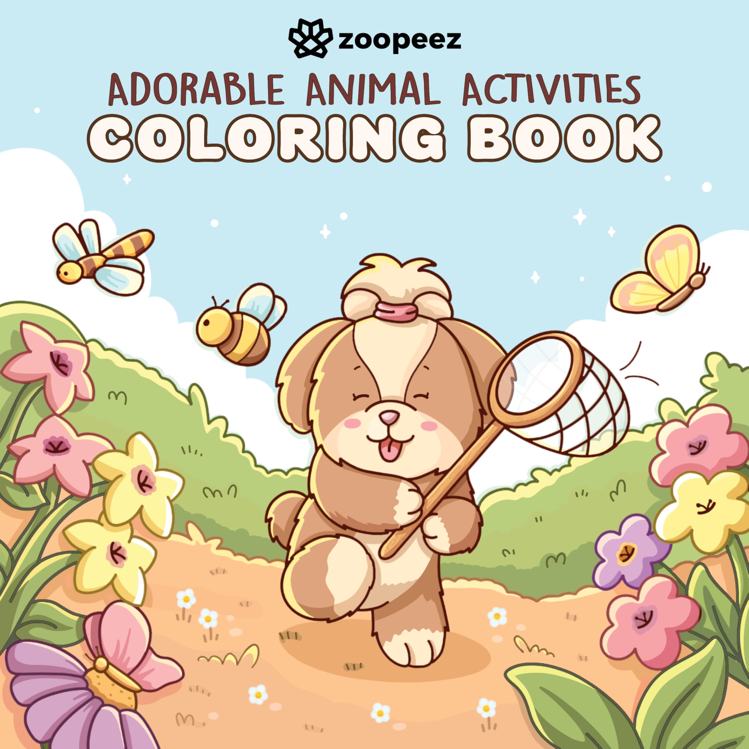 Adorable Animal Activities Coloring Book: A Bold & Easy Coloring Book with Cute Animal Friends for Relaxation