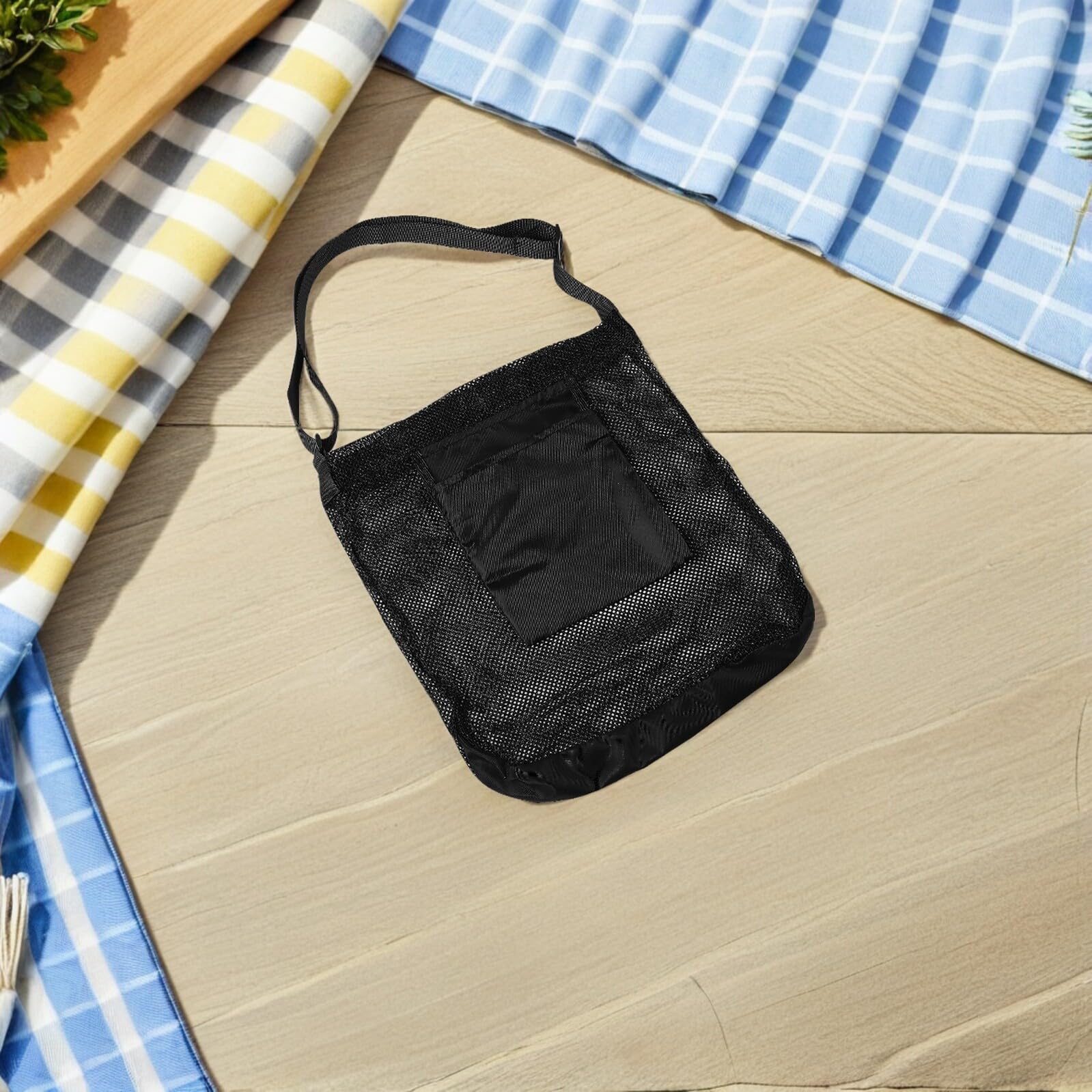 Bolsa Cruzada Para Recolección De Hongos Y Frutas 3 Unidades Para Jardín Manzanas Frutos Secos Hierbas Senderismo Malla Color Negro